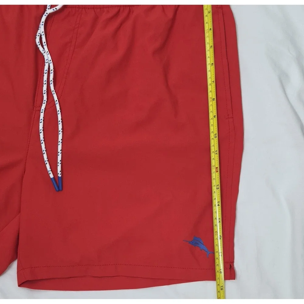 Tommy Bahama Naples Swim Trunks Mens XL Boomerang Red Drawstring Pockets NWT